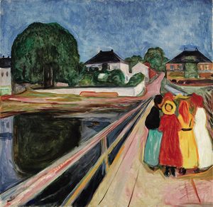 Muchachas en el muelle, Edvard Munch.